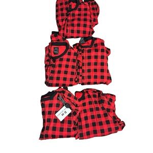 5 pair of matching Christmas pajamas